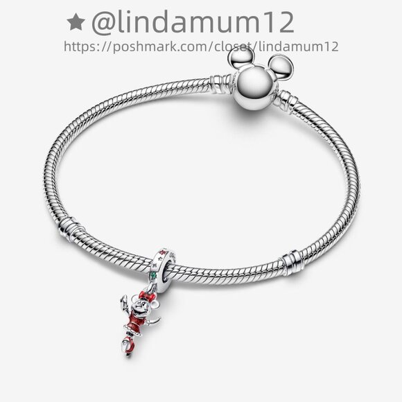 Pandora Minnie Mouse Ice Skating Dangle Charm - Picture 3 of 6